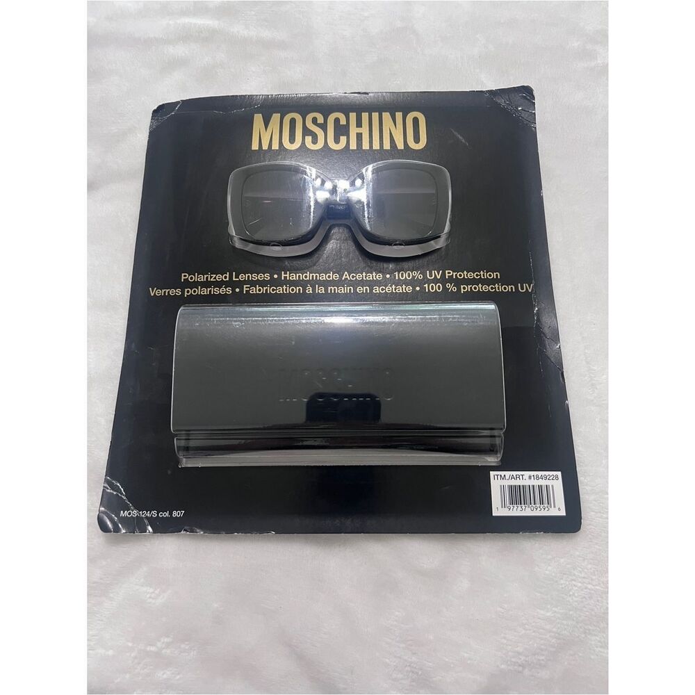 Moschino Women's 54mm Black Sunglasses MOS124-S 807 New!
